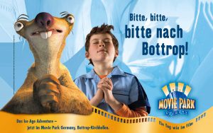 Aussenwerbung Konzept; Motiv Ice Age; Movie Park Germany